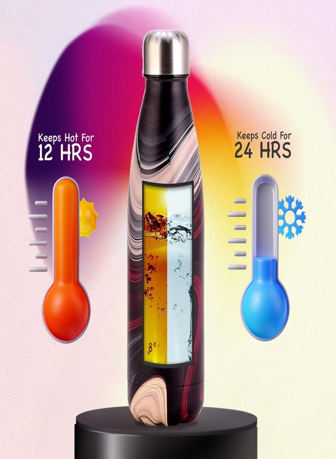 SENS Hydra Pearl Stainless Steel 500ml Bottle Hot or Cold up to 24 Hours | Leak Proof, BPA Free, Eco-Friendly |Travel |Office |Home | Galaxy - Image 4